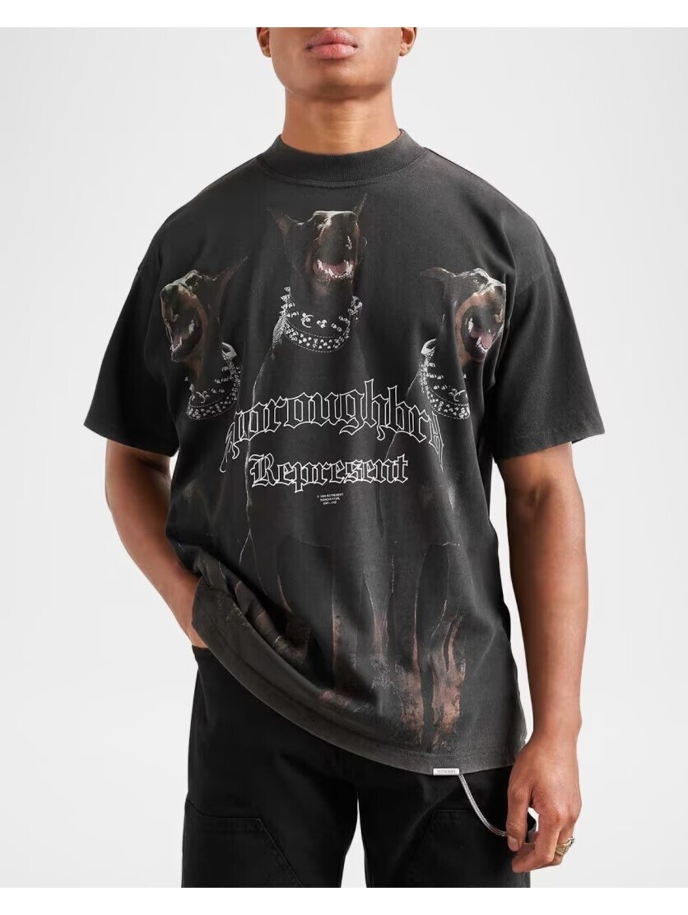 Represent Thoroughbred T-Shirt Vintage Black Men’s XL Authentic Neiman Marcus